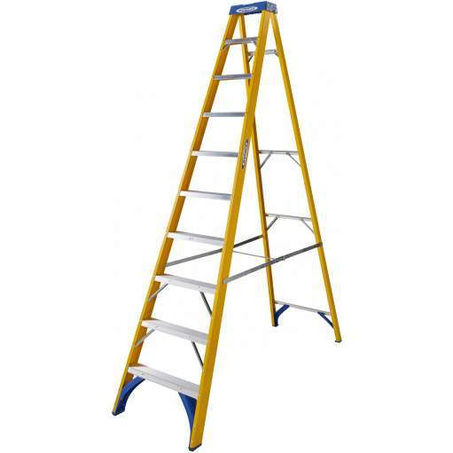10 step ladder tread ring werner yellow blue height electrician ladder avernaco