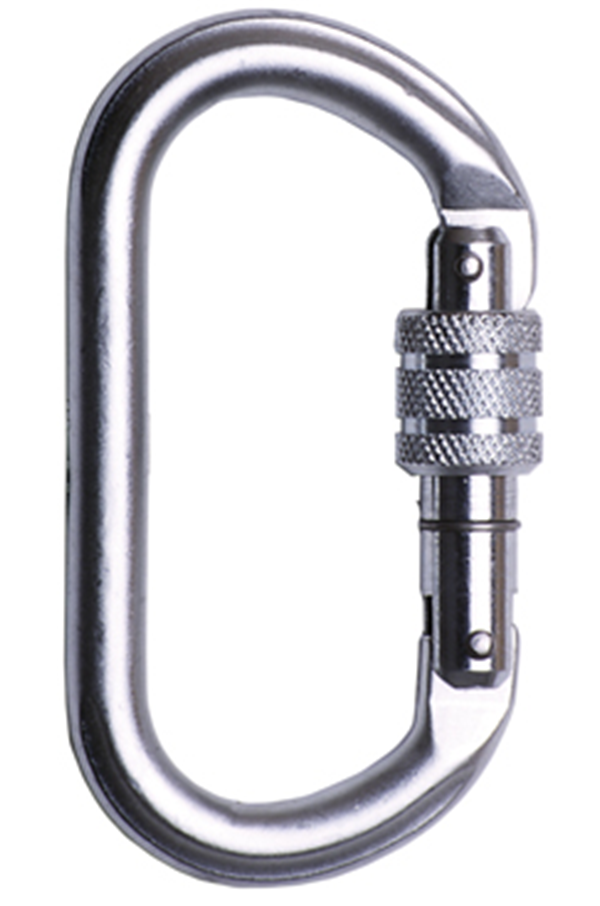 karabiner-screw-lock---steel---az011 aresta fall protection climbing carabiner
