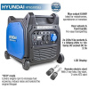Hyundai 6600W/6.6kW Remote Electric Start Petrol Portable Inverter Generator | HY6500SEi