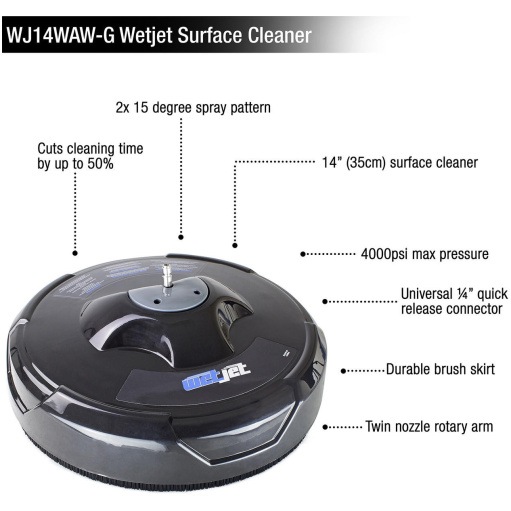 WetJet 14" Flat Surface Cleaner | WJ14WAW-G