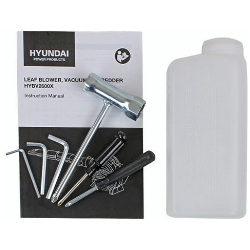 Hyundai HYBV2600X 26cc 2-Stroke 3-IN-1 Petrol Leaf Blower Garden Vac Shredder