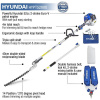 Hyundai 52cc Long Reach Petrol Pole Hedge Trimmer/Pruner | HYPT5200X