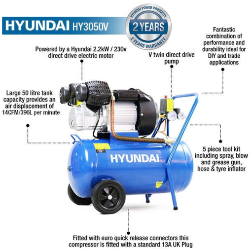 Hyundai 50 Litre Air Compressor