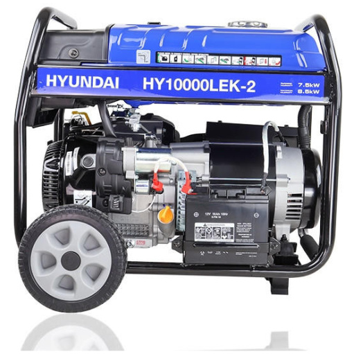 Hyundai The 8kW/10kVA* Recoil and Electric Start Site Petrol Generator | HY10000LEK-2