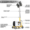 Evopower DHY6000SE-LT600 600W LED Mobile Lighting Tower With DHY6000SE 5.2kW Diesel Generator