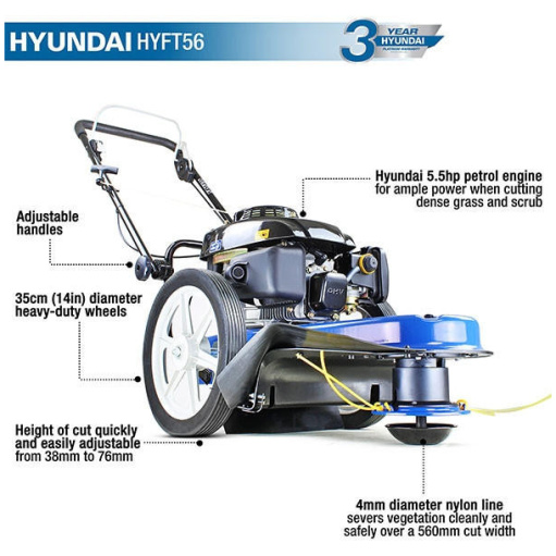 Hyundai HYFT56 Petrol Push Field Trimmer