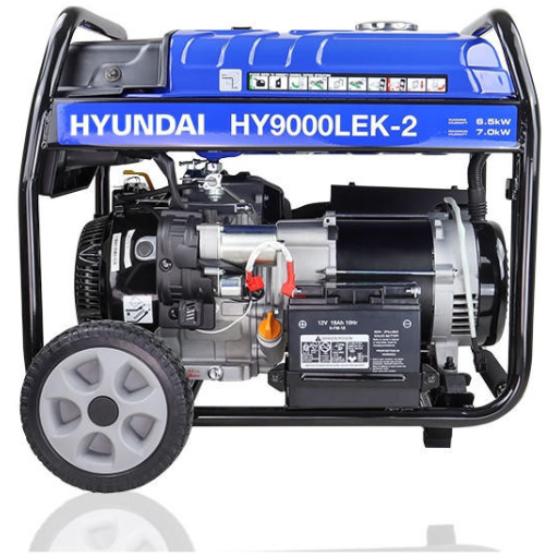 Hyundai HY9000LEK-2 7kW /9.4kVa Site Petrol Generator Recoil & Electric Start