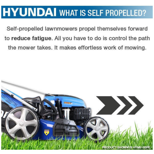 Hyundai 18"/46cm 139cc Self-Propelled Petrol Lawnmower | HYM460SP