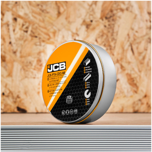 jcb tools JCB 12 piece 115mm Cutting Disc in Tin | JCB-PTA-CD12