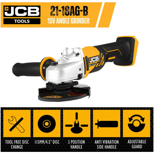 JCB 18V Battery Angle Grinder | 21-18AG-B