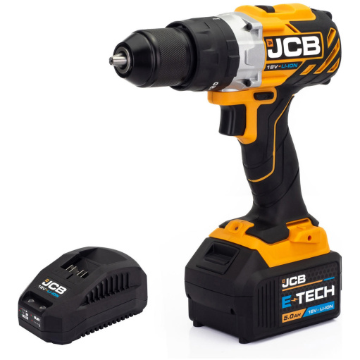 jcb tools JCB 18V Brushless Combi Drill 5.0Ah Battery and 2.4A Charger | JCB-18BLCD-5X-B